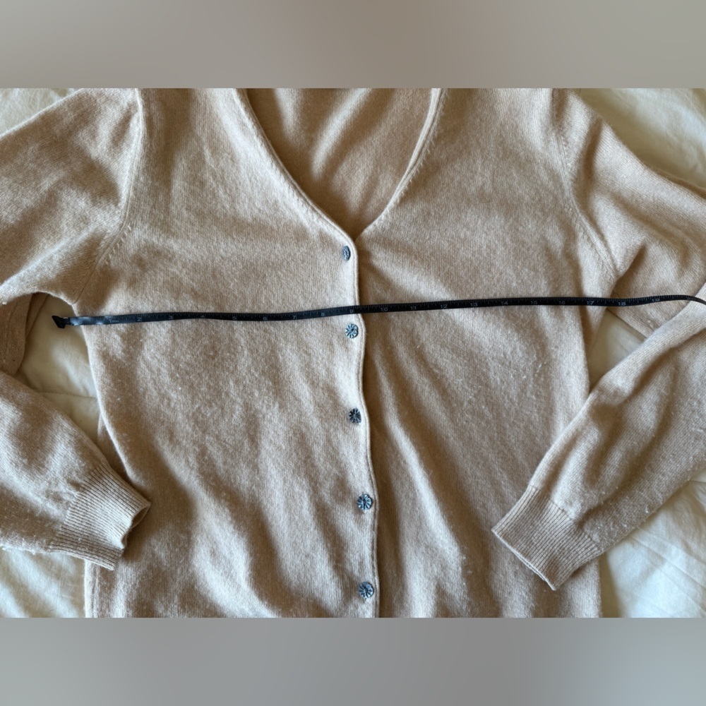 Classic Beige Women's Cardigan - Picture 4 of 7